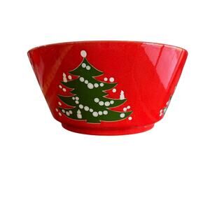 Waechtersbach Germany Christmas Tree Red Serving Bowl 9”